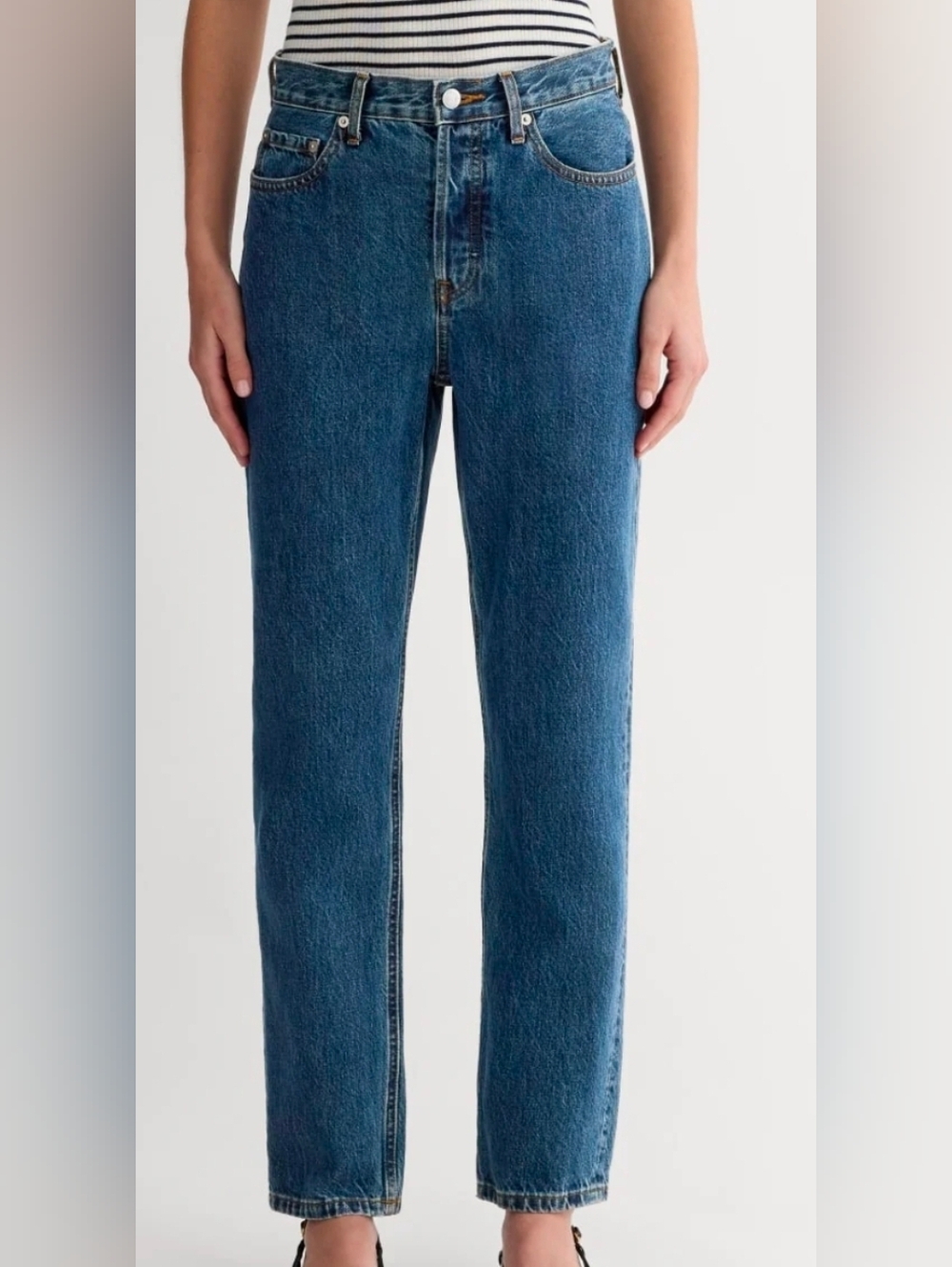 Everlane The 90's Cheeky Jean Organic Cotton - 29 Crop Deep Atlantic 26.5 Inseam - Picture 2 of 8